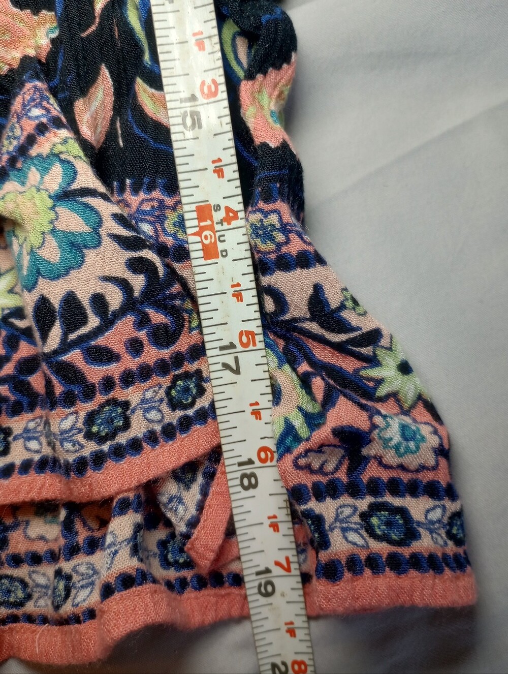 Free People  Rosalie Wrap Peplum Floral Bell Sleeve Top V-neck XS Boho Festival - Picture 6 of 6
